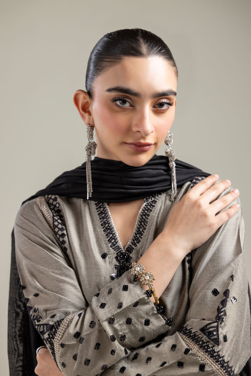 Black Cotton Dupatta