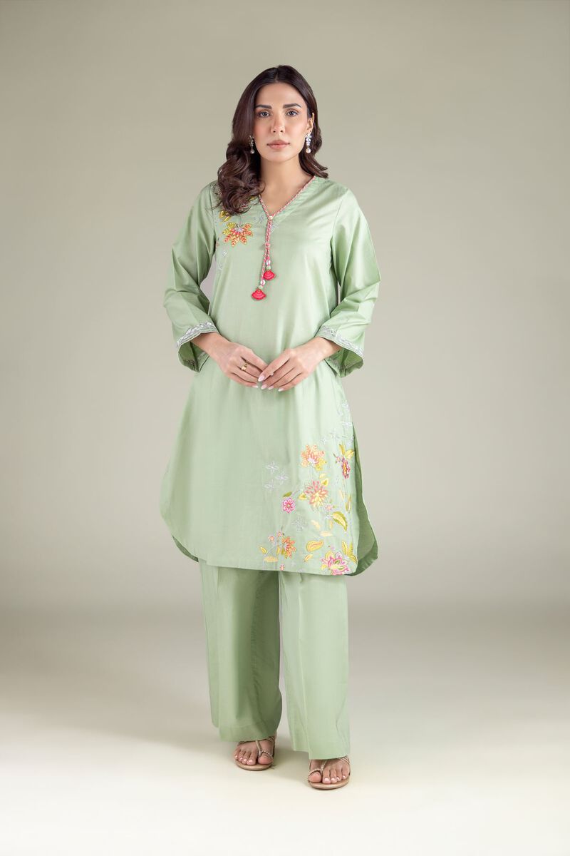 Cambric V-Neck Kurta