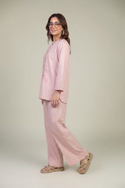 Dyed Poplin Pink Poplin Pants