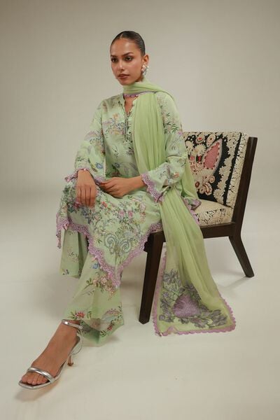 Floral Longline Kurta, image 1
