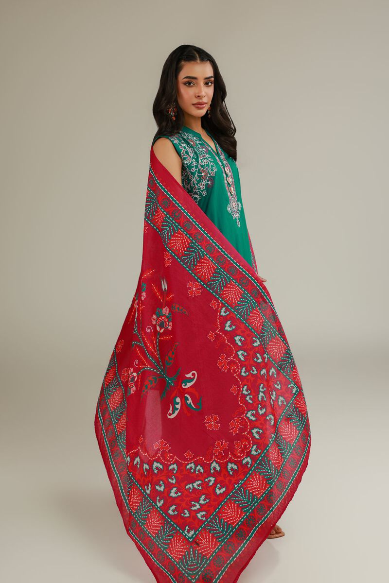 Floral Tassel Dupatta