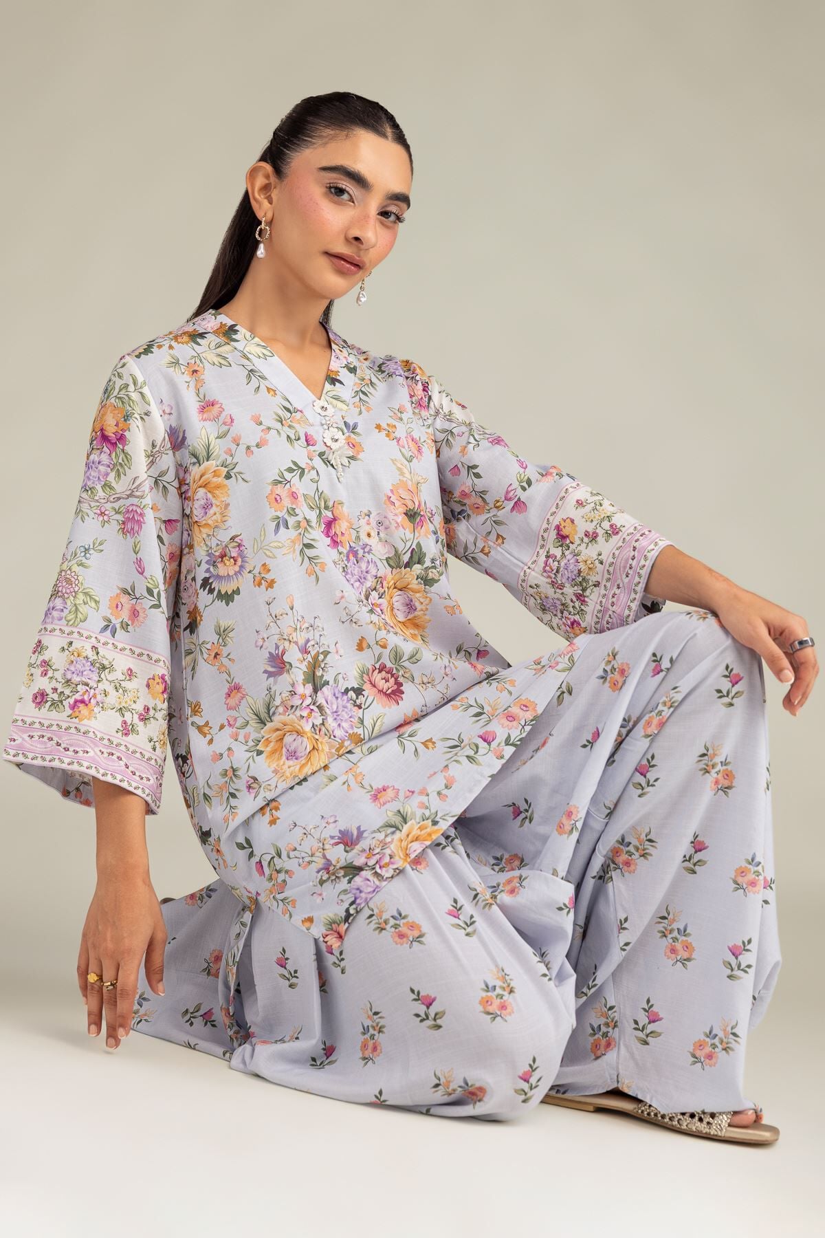 Khaadi - Short Floral Kurta