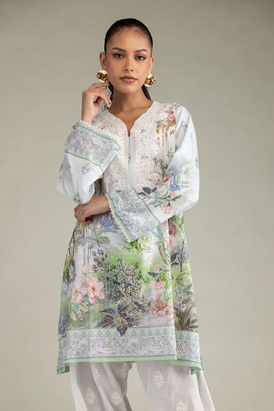 Embroidered Cambric Cambric Tailored 2-Piece