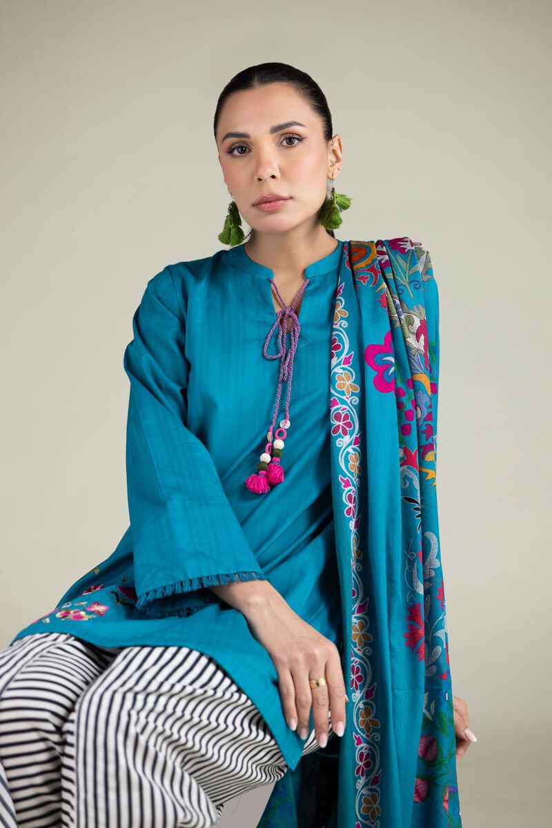 Floral Fringe Dupatta