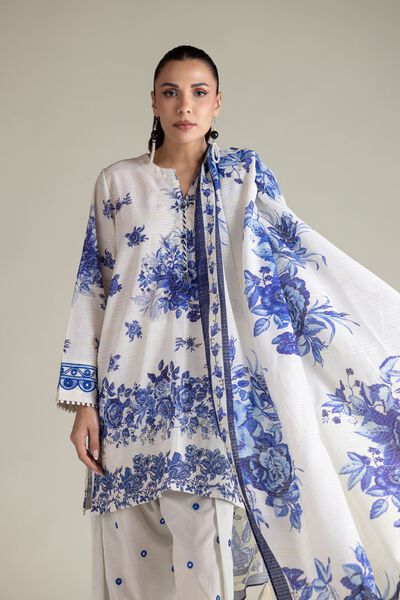 Embroidered | Mesuri Dobby | Floral Tailored 3-Piece | PKR 6,600