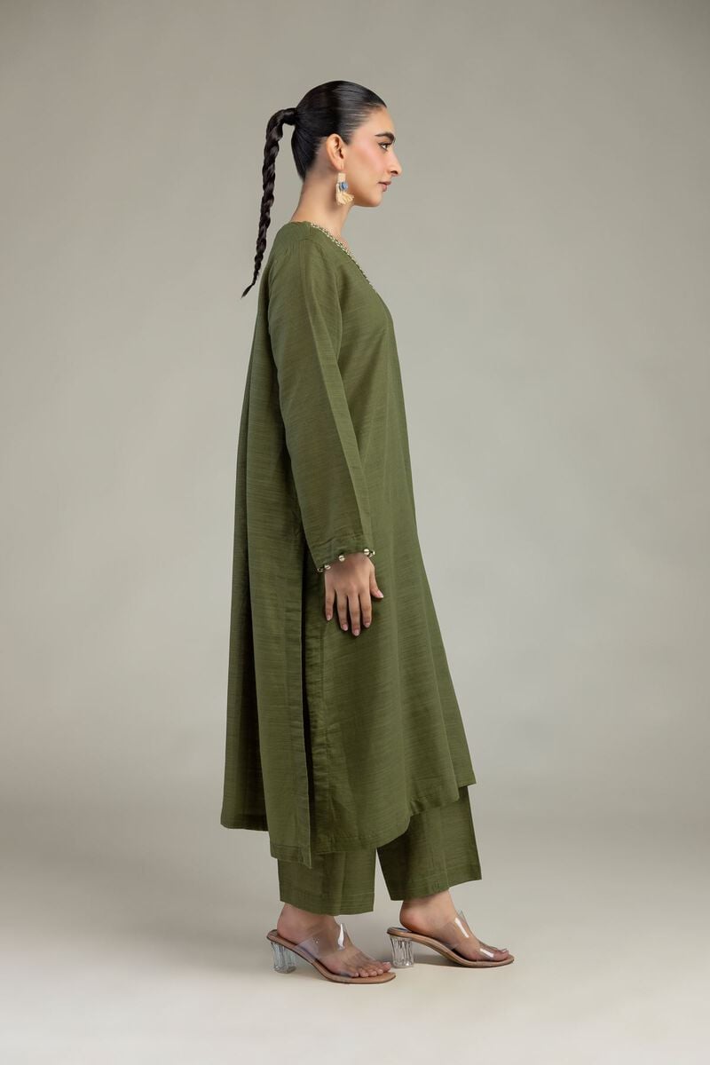Olive Cotton Pants