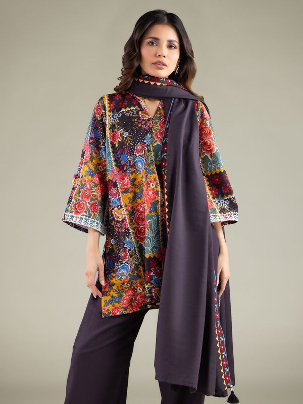 Floral Tassel Dupatta