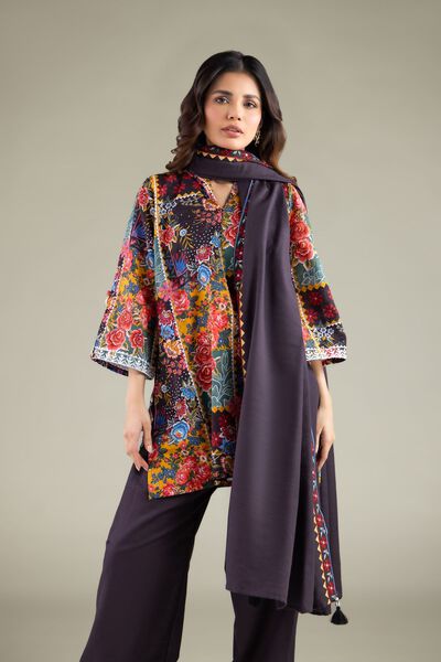 Floral Tassel Dupatta, image 1