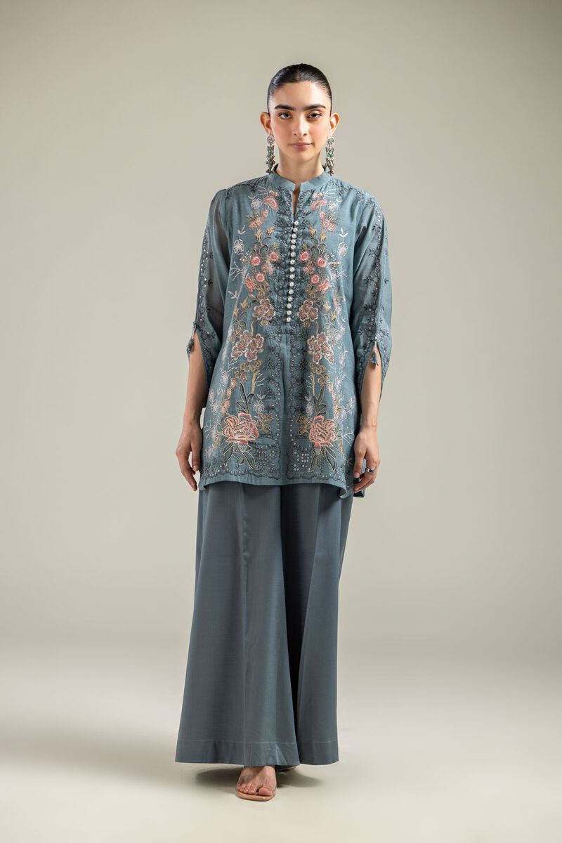 Embroidered Silk Kurta