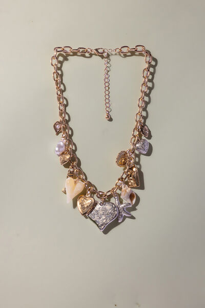 Embellished Metal Single Necklace