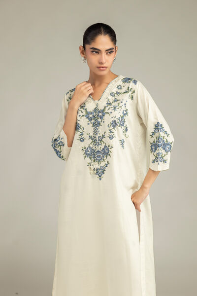 Floral Silk Kurta, image 1