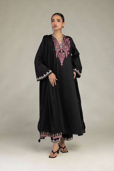 Floral Black Pants, image 1
