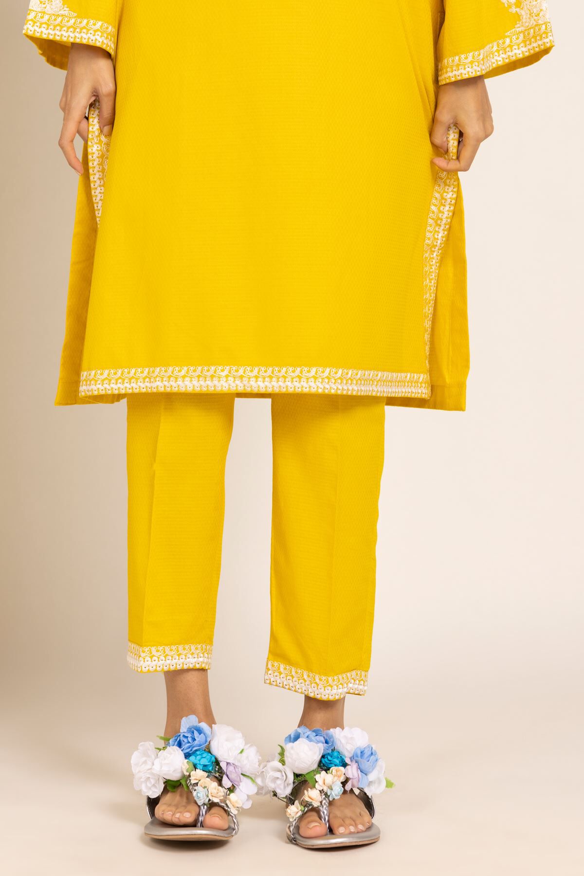 Khaadi on sale embroidered trousers