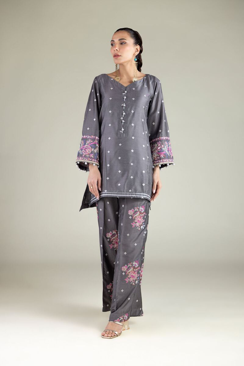 Geometric Embroidered Kurta