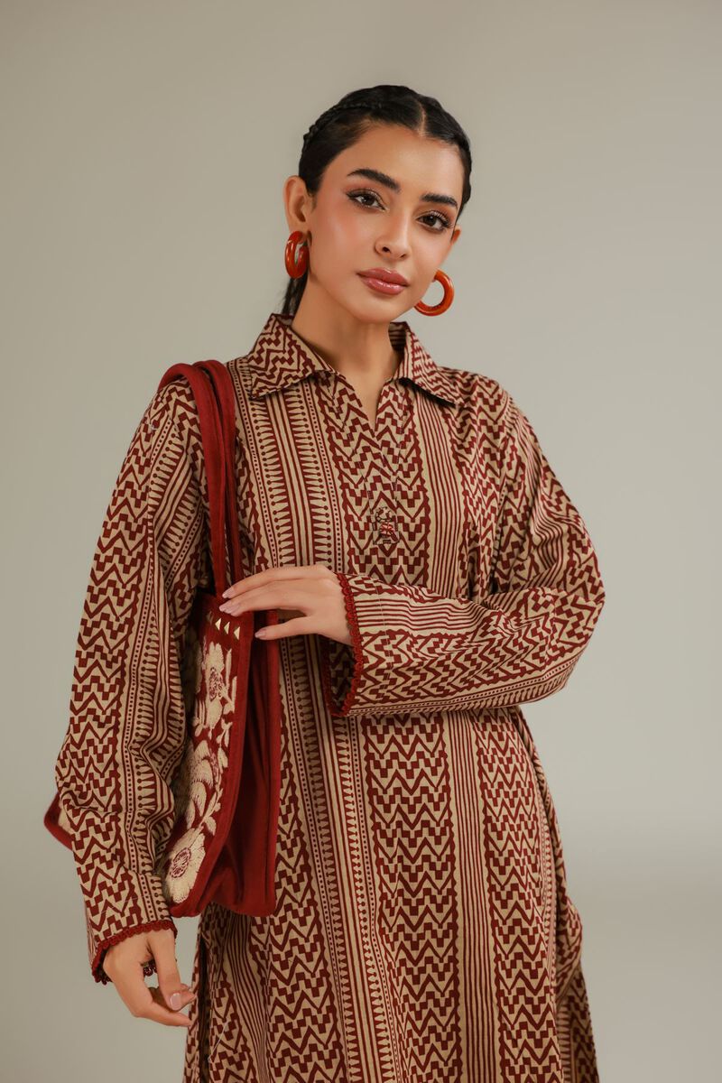 Brown Cotton Kurta
