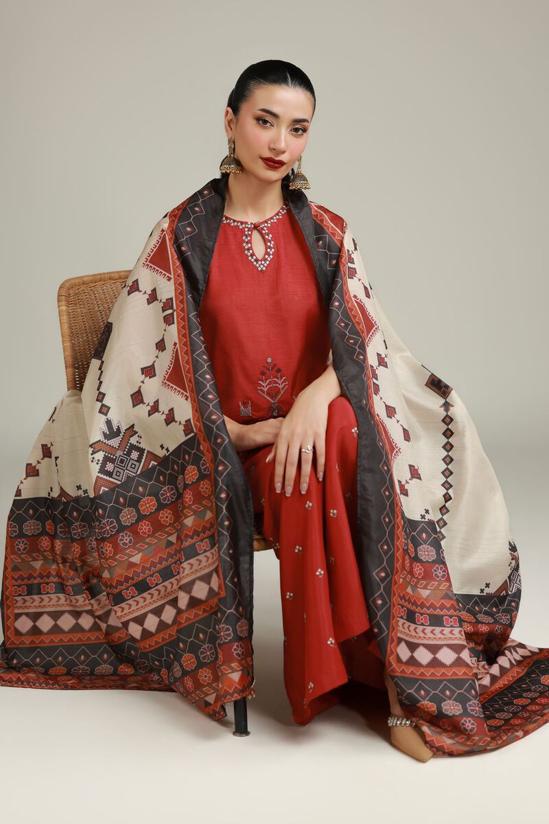 Printed Silk Dupatta