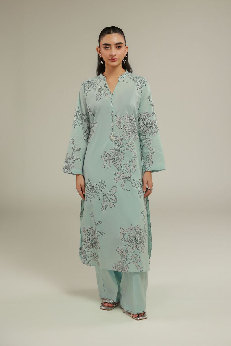 Floral Mint Kurta