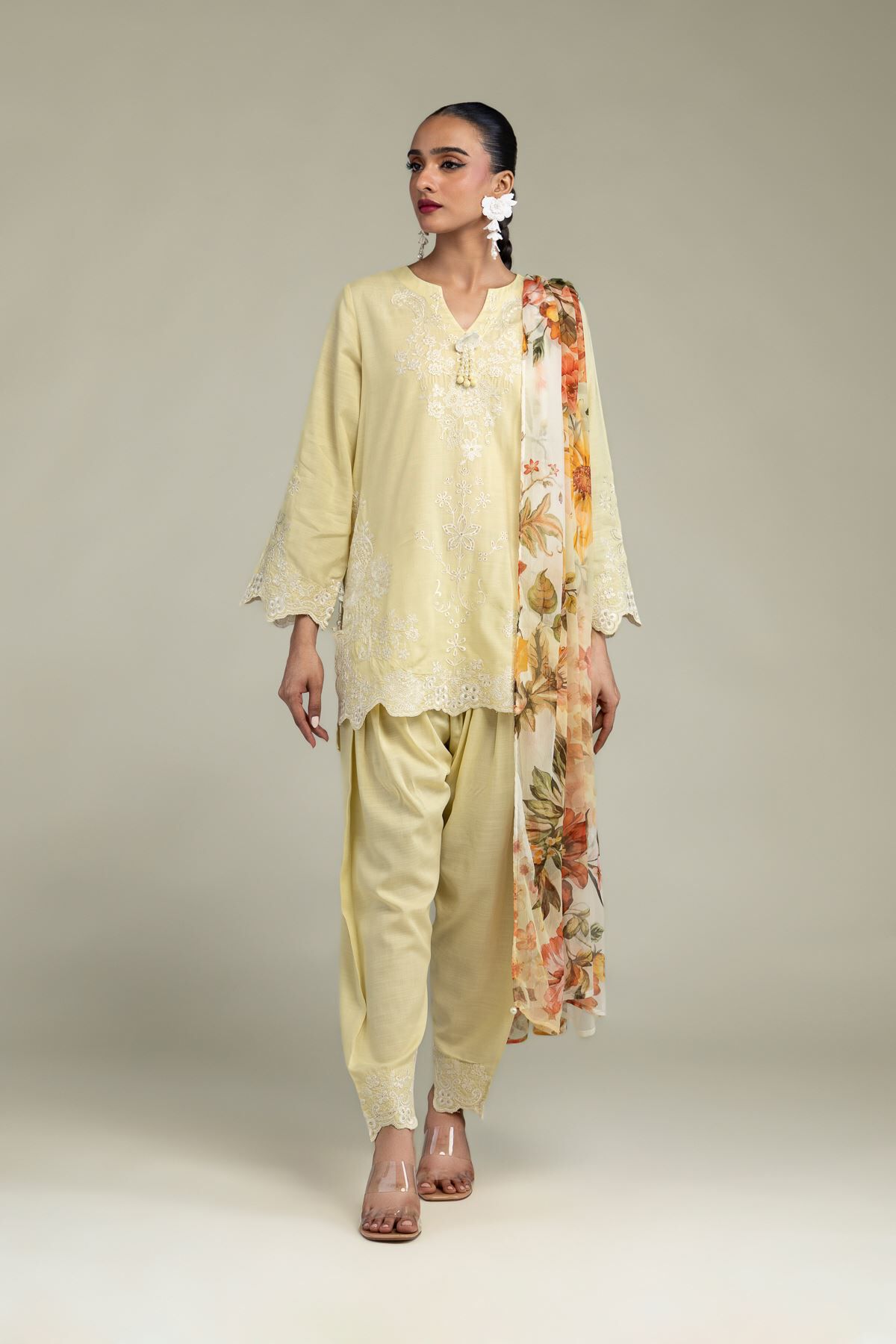 Khaadi - Yellow Silk Shalwar