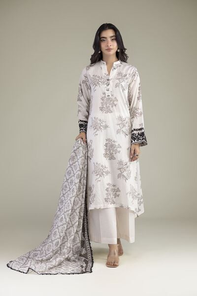 Embroidered Cambric Fabrics 3 Piece