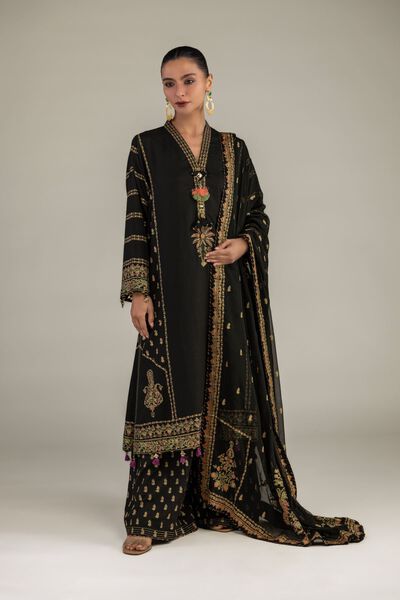 Black Silk Pants, image 1