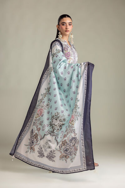 Printed Mesuri Printed Mint Dupatta