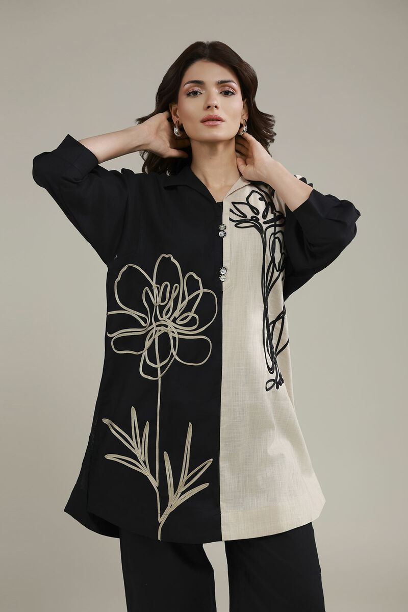Floral Threadwork Kurta