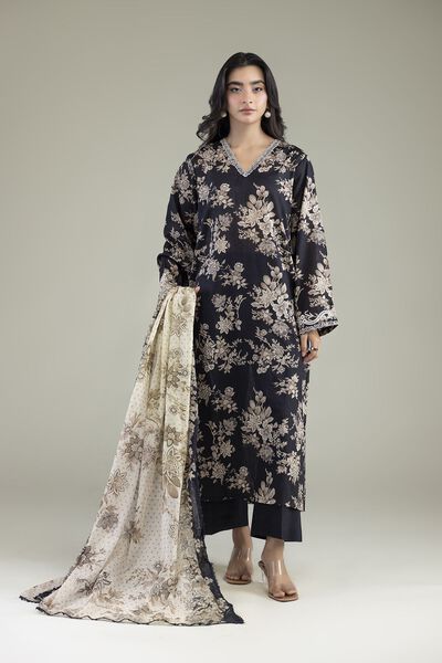 Embroidered Cambric Fabrics 3 Piece