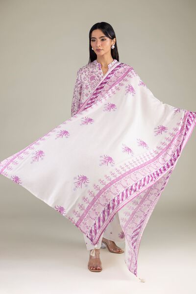 Printed Lawn Dupatta, image 1