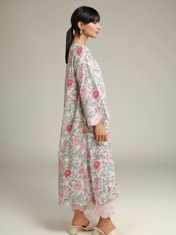 Floral Embroidered Pants