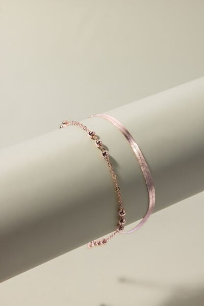 Solid Metal Single Anklet