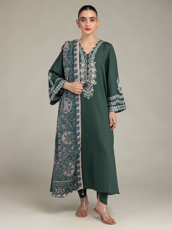 Green Silk Shalwar