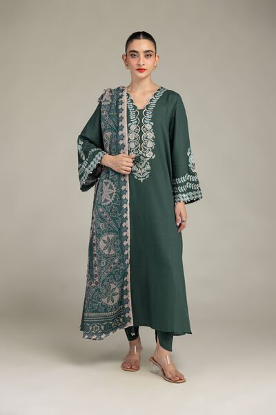 Green Silk Shalwar, image 1