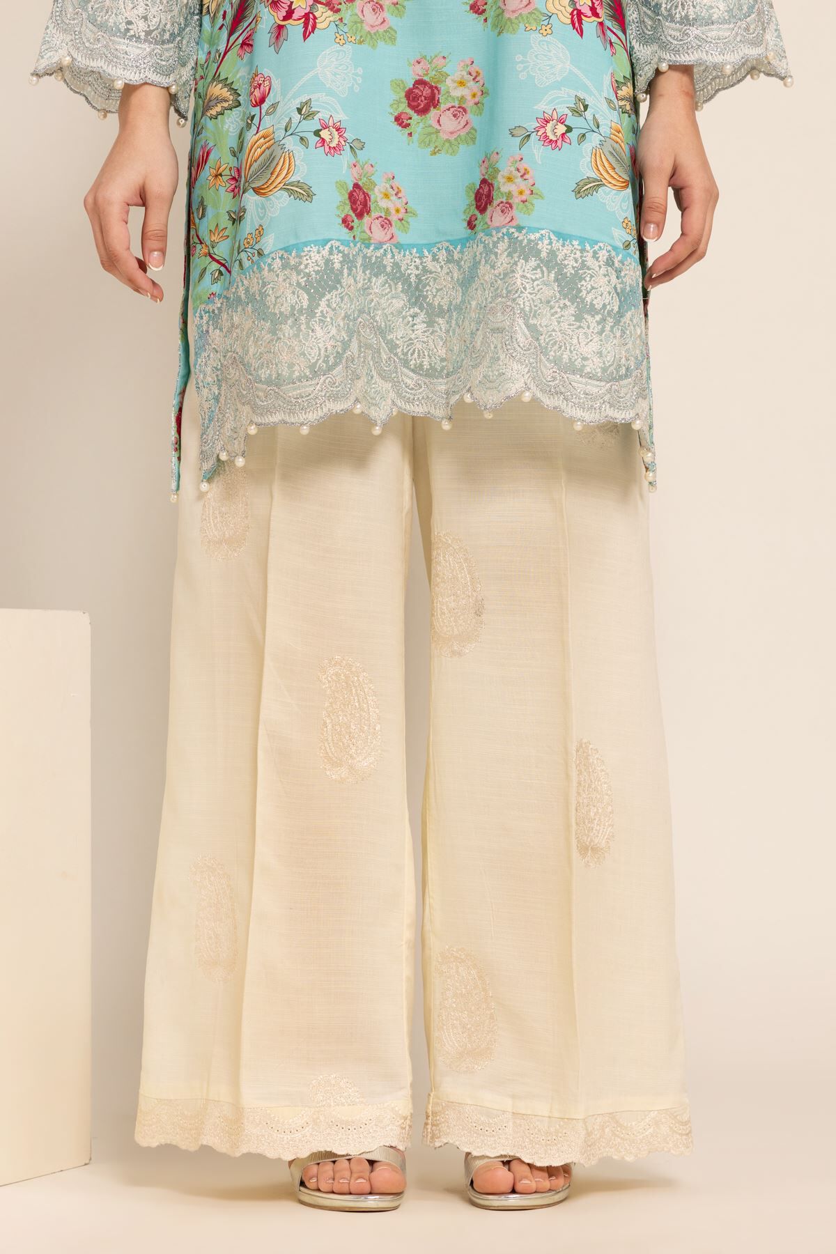 Khaadi embroidered trousers sale