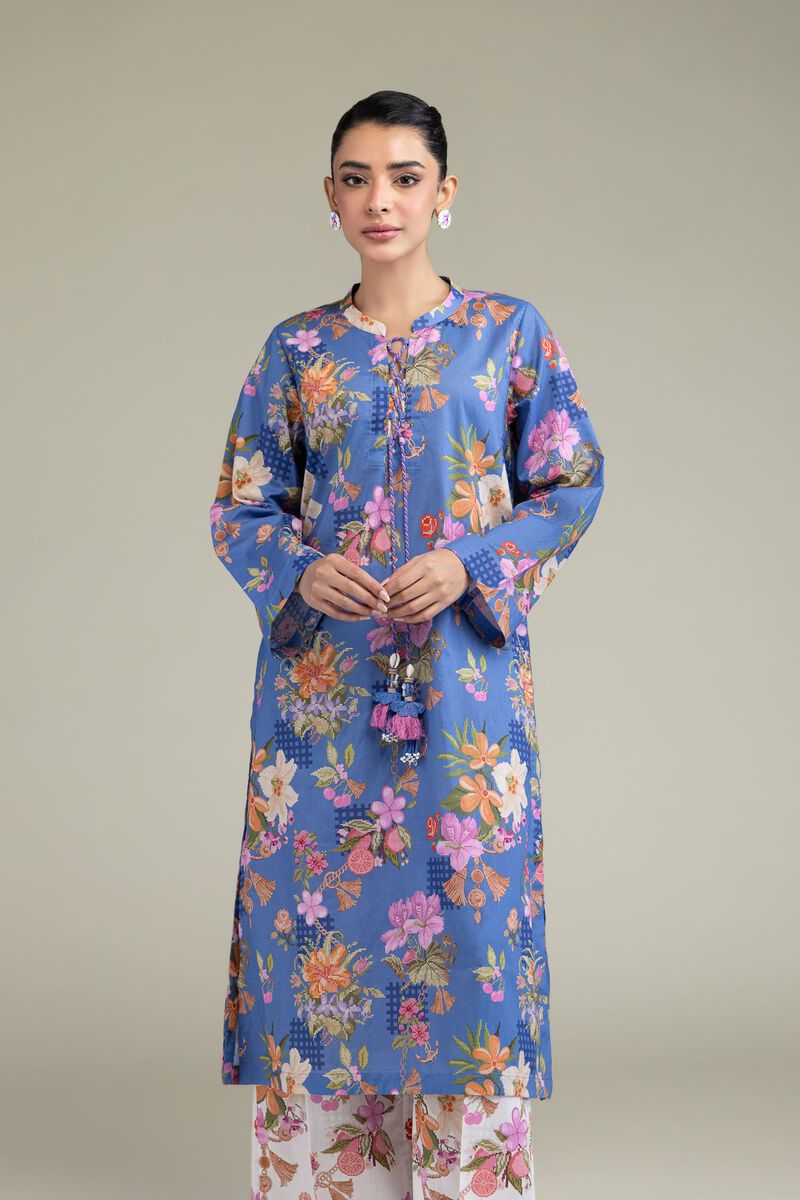 Floral Blue Kurta