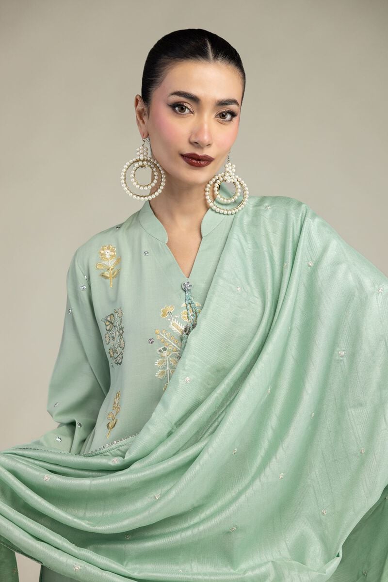 Floral Mint Dupatta