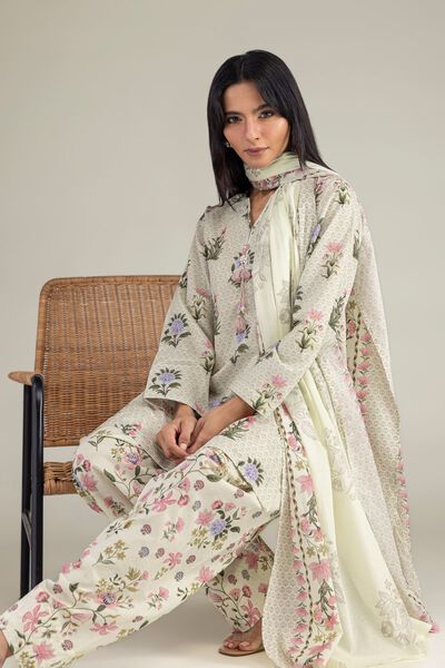 Printed Cambric Floral Cambric Kurta