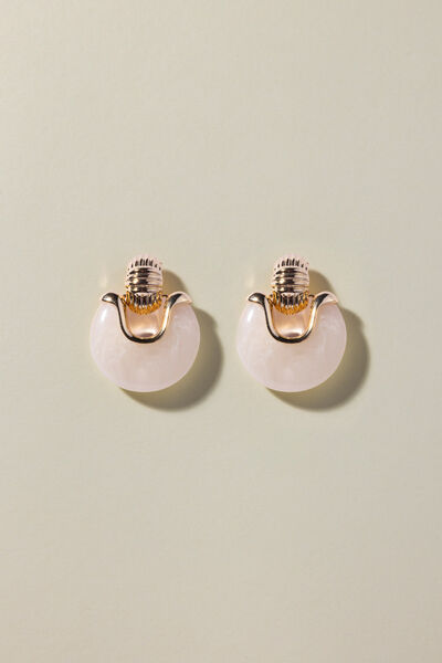Solid Plastic Single Earrings