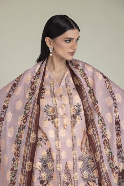Printed Jacquard Floral Tailored 3-Piece