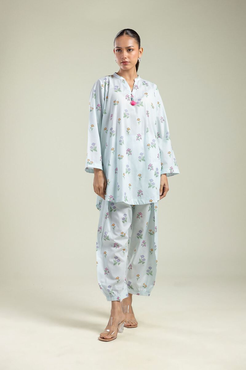 Blue Floral Shalwar view 2