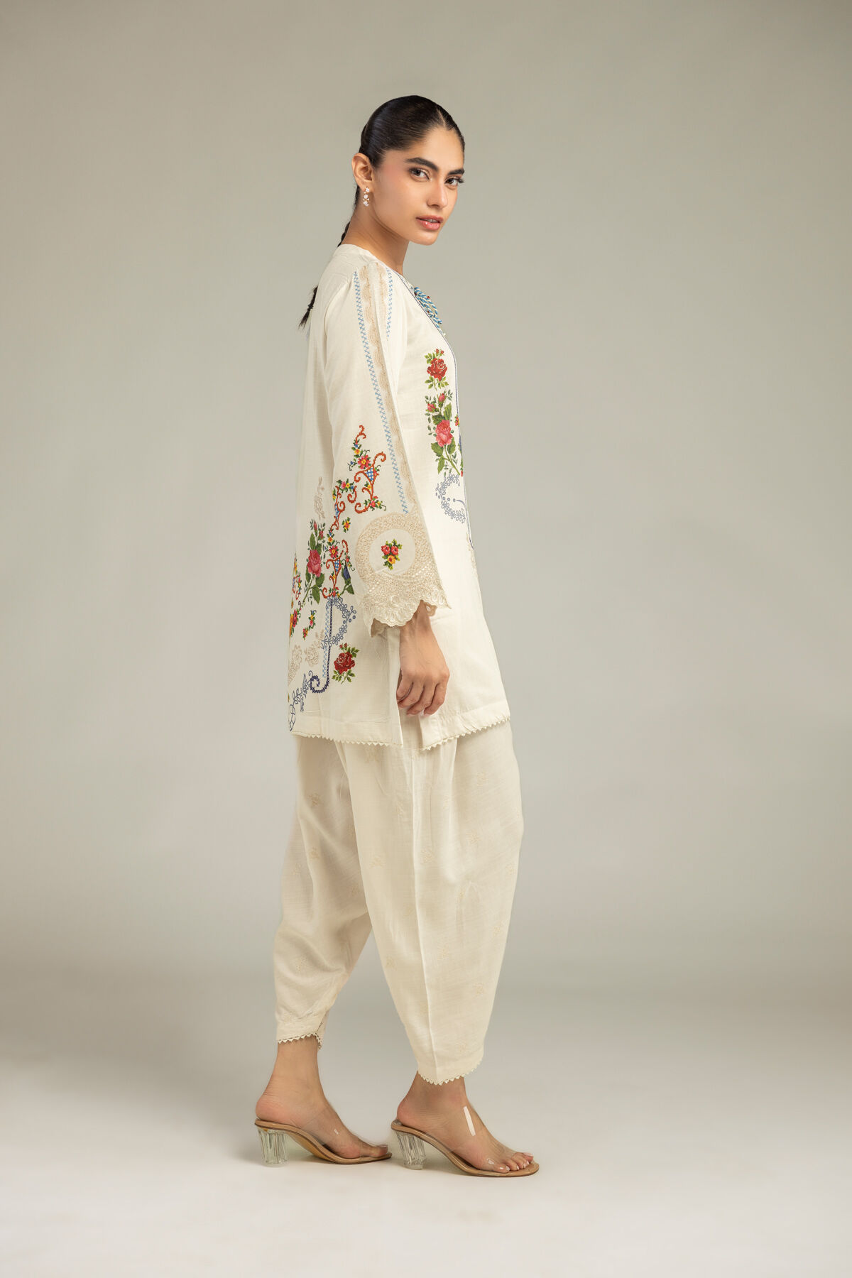 Khaadi - Floral Silk Shalwar