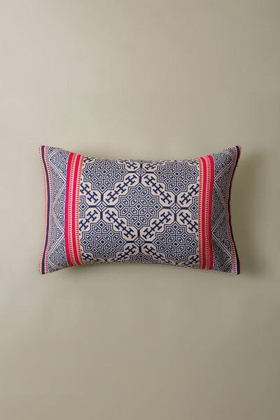 Printed Polyester Jute 13x21in Cushion Cover