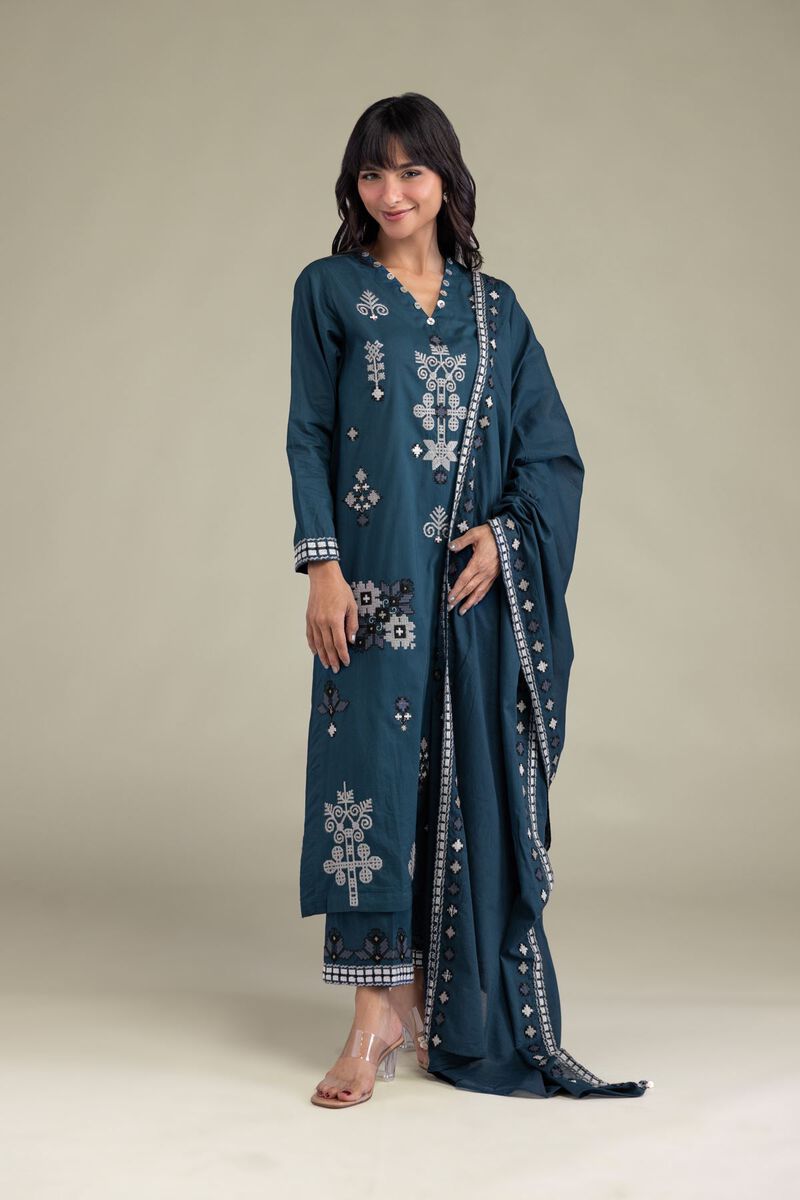 Teal Longline Kurta