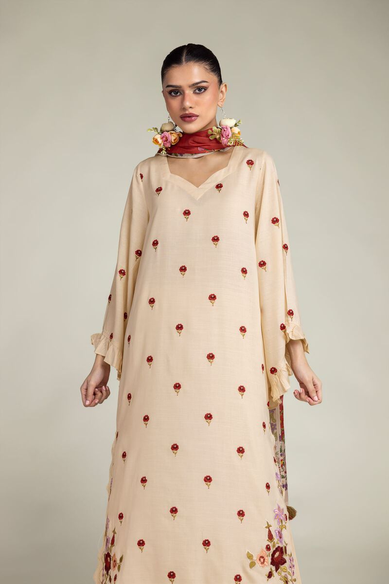 Floral Silk Kurta