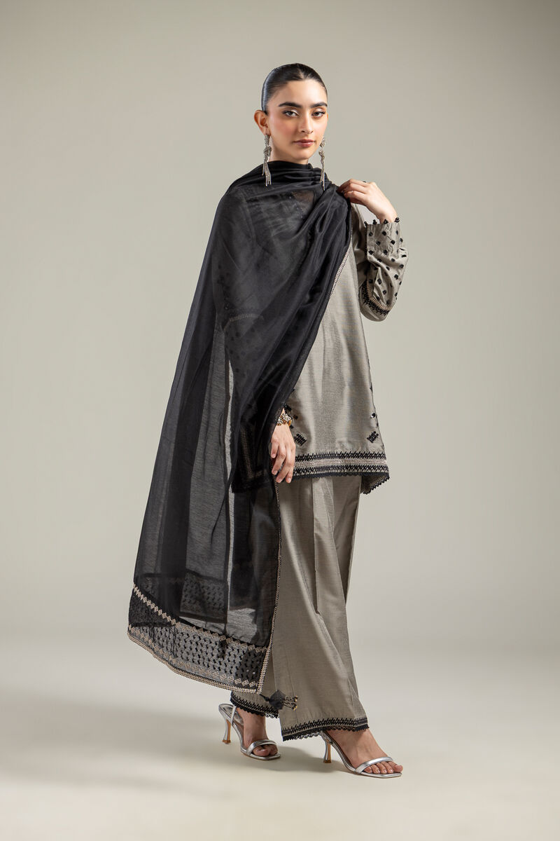Black Cotton Dupatta