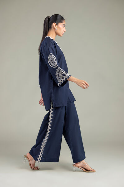 Solid Navy Pants, image 1
