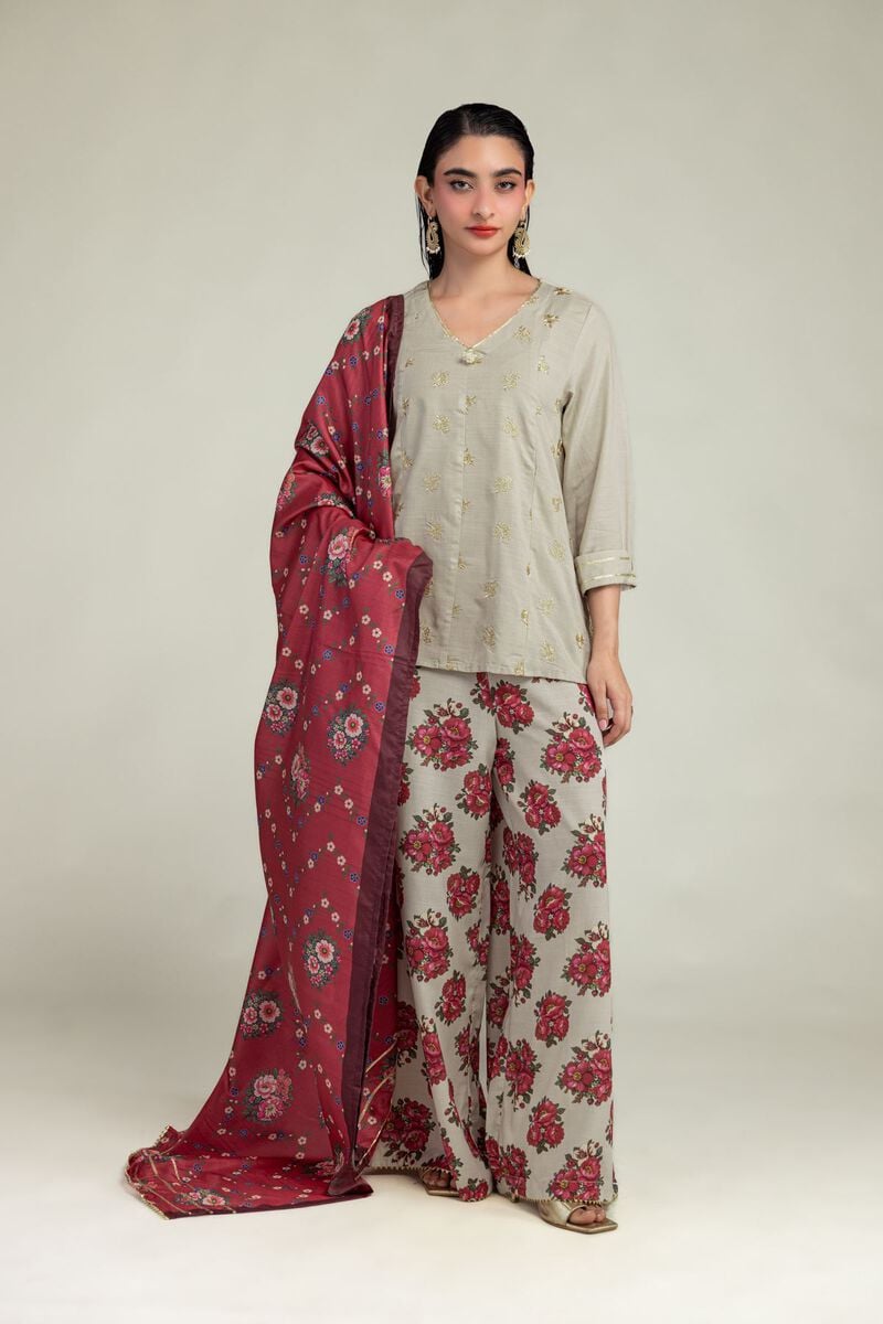 Silk Floral Pants