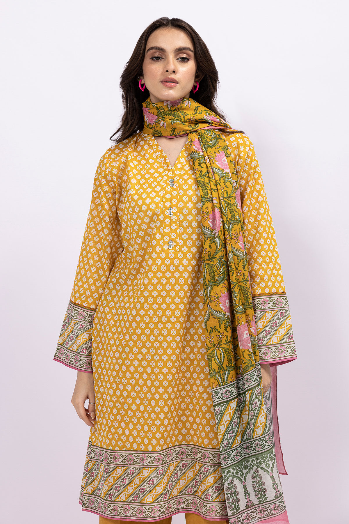 Khaadi deals yellow dress