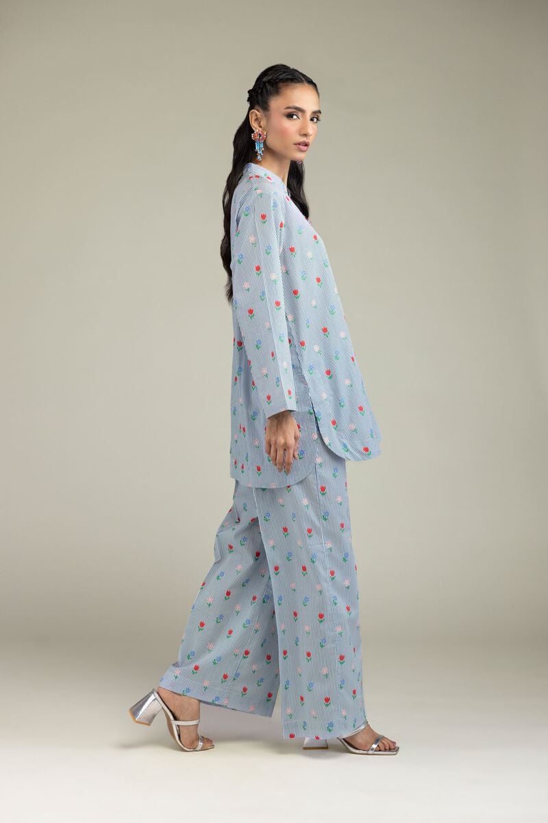 Blue Floral Pants