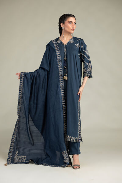 Solid Navy Pants, image 1