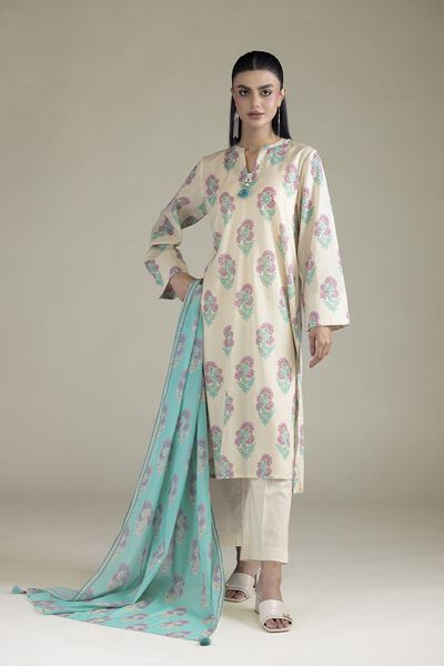 Printed Lawn Fabrics 3 Piece